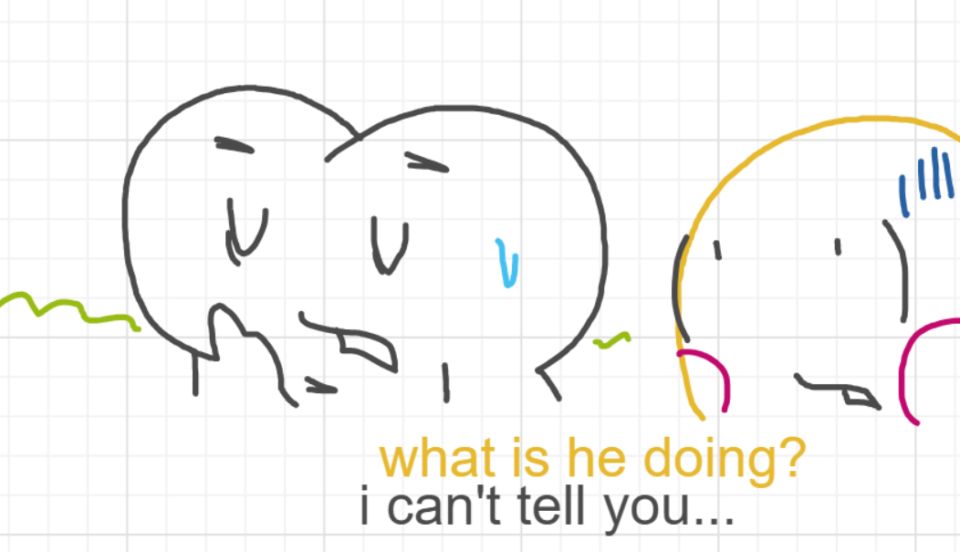 A panel from I've Been Everywhere, Man, episode nine of the Board Boards object show by Furretwalk/WalkingFurret.